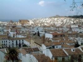 Blick von der Alcazaba auf das weie Husermeer Antequeras